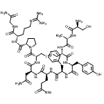 CAS 登录号：115699-80-4， 1-({(4R,7S,10S,13R,16S,19R)-7-(2-氨基-2-氧代乙基)-10-(3-氨基-3-氧代丙基)-13-苄基-16-(4-羟基苄基)-6,9,12,15,18-五氧代-19-[(L-丝氨酰-L-丙氨酰)氨基]-1,2-二硫杂-5,8,11,14,17-五氮杂环二十N-4-基}羰基)-L-脯氨酰-N<sup>5</sup>-(二氨基亚甲基)-L-鸟氨酰甘氨酰胺