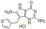 CAS 登录号：115787-68-3， 2,6-二氨基-3,5-二氢-7-(3-噻吩基甲基)-4H-吡咯并(3,2-d)嘧啶-4-酮盐酸盐