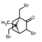 CAS 登录号：115887-80-4， (1S,4S)-3-溴-1,7-二(溴甲基)-7-甲基双环[2.2.1]庚烷-2-酮