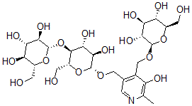 CAS 登录号：116169-15-4， 4'-O-(葡糖基)-5'-O-(纤维二糖基)吡哆辛