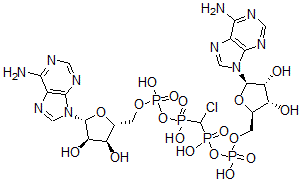 CAS#: 116371-34-7, beta,beta'-Monochloromethylene diadenosine 5',5'''-P(1),P(4)-tetraphosphate