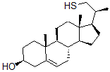 CAS 登录号：116523-89-8， 22-硫代-23,24-二去甲-5-胆烯-3-醇