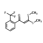 CAS 登录号：116609-90-6， 3,3-二(甲硫基)-1-[2-(三氟甲基)苯基]-2-丙烯-1-酮