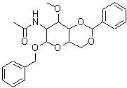 CAS 登录号:116696-66-3, 苄基 2-乙酰氨基-4,6-O-亚苄基-2-脱氧-3-O-甲基吡喃己糖苷