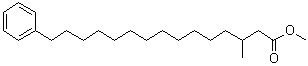 CAS 登录号：116754-85-9， 3-甲基-15-苯基十五烷酸甲酯