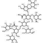 CAS 登录号：116883-09-1， 6-脱氧己糖吡喃糖苷-(1->4)-[6-脱氧己糖吡喃糖苷-(1->2)己糖吡喃糖苷-(1->3)]-2-乙酰氨基-2-脱氧己糖吡喃糖苷-(1->3)-[6-脱氧己糖吡喃糖苷-(1->3)-[己糖吡喃糖苷-(1->4)]-2-乙酰氨基-2-脱氧己o吡喃并s基-(1->6)]己糖吡喃糖苷-(1->4)己糖