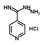 CAS 登录号：116954-73-5， 4-吡啶亚氨酸,酰肼盐酸盐