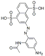 CAS 登录号：117-88-4， 3-(2-乙酰氨基-4-氨基苯基)偶氮萘-1,5-二磺酸