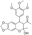CAS#: 117211-85-5, 1-(7,8-Dihydro-6-Hydroxy-6-Methyl-8-(3,4,5-Trimethoxyphenyl)-6H-1,3-Dioxolo(4,5-g)(1)Benzopyran-7-Yl)-Ethanone