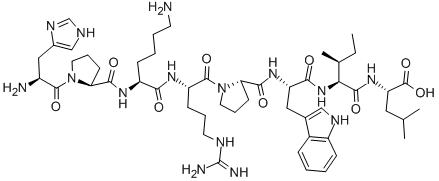 CAS 登录号：117442-28-1， L-组氨酰-L-脯氨酰-L-赖氨酰-L-精氨酰-L-脯氨酰-L-色氨酰-L-异亮氨酰-L-亮氨酸