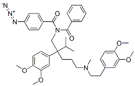 CAS#: 117638-38-7, (N-Benzoyl)-5-((3,4-Dimethoxyphenethyl)Methylamino)-2-(3,4-Dimethoxyphenyl)-2-Isopropyl-N-4-Azidobenzoylpentylamine