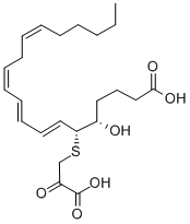 CAS 登录号：117675-20-4， 5S-羟基-6R-(S-(2-氧代-3-硫代丙酰基))-7E,9E,11Z,14Z-二十碳四烯酸