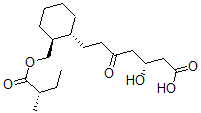 CAS 登录号：117678-63-4， 7-(2'-((2''-甲基-1''-氧代丁氧基)甲基)-1'-环己基)-3-羟基-5-氧代庚酸