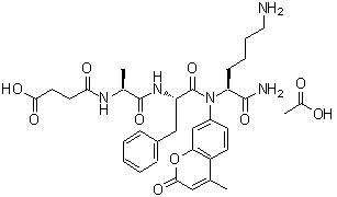 CAS # 117756-27-1, N-(3-Carboxypropanoyl)-L-Alanyl-L-Phenylalanyl-N-(4-Methyl-2-Oxo-2H-Chromen-7-Yl)-L-Lysinamide Acetate (1:1)