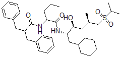 CAS#: 117760-71-1, N-[(2S,3S,5R)-1-Cyclohexyl-3-hydroxy-5-methyl-6-propan-2-ylsulfonyl-hexan-2-yl]-2-[[3-phenyl-2-(phenylmethyl)propanoyl]amino]pentanamide