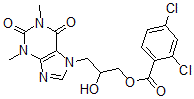 CAS 登录号：117782-63-5， [3-(1,3-二甲基-2,6-二氧代嘌呤-7-基)-2-羟基丙基]2,4-二氯苯甲酸酯