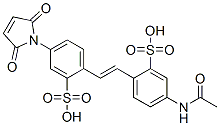 CAS 登录号：118121-38-3， 2-[(E)-2-(4-乙酰氨基-2-磺基苯基)乙烯基]-5-(2,5-二氧代吡咯-1-基)苯磺酸
