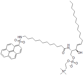 CAS#: 118578-43-1, N-(12-((1-Pyrenesulfonyl)Amido)Dodecanoyl)Sphingosylphosphorylcholine