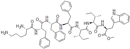 CAS 登录号：118593-84-3， 赖氨酰-苯丙氨酰-苯丙氨酰-苯丙氨酰-异亮氨酰-异亮氨酰-色氨酸甲酯