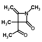 CAS 登录号：118987-40-9， 3-乙酰基-1,3-二甲基-4-亚甲基-2-氮杂环丁酮