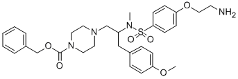 CAS 登录号:118998-51-9, 对(2-氨基乙基氧基)-N-(2-(4-苄氧羰基哌嗪基)-1-(对甲氧基苄基)乙基)-N-甲基苯磺酰胺二盐酸盐