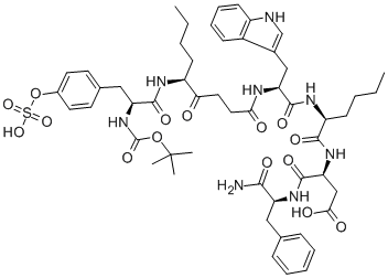 CAS 登录号：119068-32-5， 叔丁基氧羰基-磺基-酪氨酰-Psi-乙酰基-甘氨酰-色氨酰-正亮氨酰-天冬氨酰-苯丙氨酰酰胺