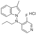 CAS 登录号：119229-65-1， N-(3-氟吡啶-4-基)-3-甲基-N-丙基-吲哚-1-胺