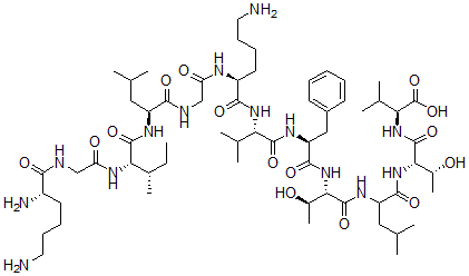 CAS 登录号：119425-35-3， L-赖氨酰甘氨酰-L-异亮氨酰-L-亮氨酰甘氨酰-L-赖氨酰-L-缬氨酰-L-苯丙氨酰-L-苏氨酰-L-亮氨酰-L-苏氨酰-L-缬氨酸