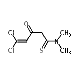 CAS 登录号：119671-29-3， 5,5-二氯-N,N-二甲基-3-氧代-4-戊烯硫代酰胺