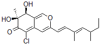 CAS#: 119993-48-5, (7S,8S)-5-Chloro-3-[(1E,3E)-3,5-Dimethylhepta-1,3-Dienyl]-7,8-Dihydroxy-7-Methyl-8H-Isochromen-6-One
