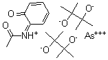 CAS 登录号：120375-63-5， 乙酰基-(6-氧代-1-环己-2,4-二烯亚基)铵; 砷阳离子; 2,3-二甲基丁烷-2,3-二醇