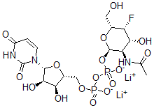 CAS 登录号：120596-20-5， 尿苷5'-(2-乙酰氨基-2,4-二脱氧-4-氟吡喃半乳糖基)二磷酸酯