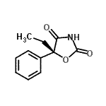CAS 登录号：120710-28-3， (5R)-5-乙基-5-苯基-1,3-恶唑烷-2,4-二酮