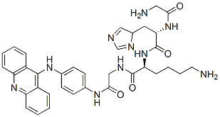 CAS#: 121034-91-1, (2S)-N-[2-[[4-(Acridin-9-Ylamino)Phenyl]Amino]Acetyl]-6-Amino-2-[[(2S)-2-[(2-Aminoacetyl)Amino]-3-(4H-Imidazol-4-Yl)Propanoyl]Amino]Hexanamide