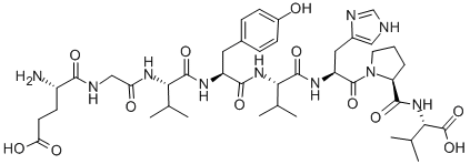 CAS 登录号：121379-63-3， L-alpha-谷氨酰甘氨酰-L-缬氨酰-L-酪氨酰-L-缬氨酰-L-组氨酰-L-脯氨酰-L-缬氨酸