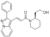 CAS#: 121524-18-3, 1-[(2R)-2-(2-Hydroxyethyl)-1-Piperidinyl]-3-(2-Phenylpyrazolo[1,5-a]Pyridin-3-Yl)-,(2E)-2-Propen-1-One