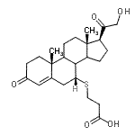 CAS#: 121748-46-7, 3-{[(7alpha,8xi,9xi,14xi)-21-Hydroxy-3,20-Dioxopregn-4-En-7-Yl]Sulfanyl}Propanoic Acid