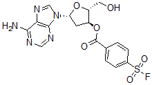 CAS#: 121878-15-7, 2',5'-Dideoxy-3'-(4-Fluorosulfonylbenzoyl)Adenosine