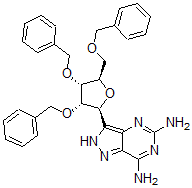 CAS#: 122018-90-0, 3-[(2S,3S,4R,5R)-3,4-Bis(Phenylmethoxy)-5-(Phenylmethoxymethyl)Oxolan-2-Yl]-2H-Pyrazolo[3,4-e]Pyrimidine-5,7-Diamine