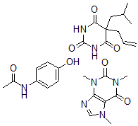 CAS 登录号：122018-95-5， N-(4-羟基苯基)-乙酰胺与3,7-二氢-1,3,7-三甲基-1H-嘌呤-2,6-二酮和5-(2-甲基丙基)-5-(2-丙烯基)-2,4,6(1H,3H,5H)-嘧啶三酮的混合物