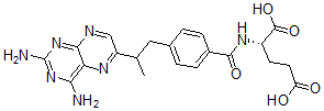 CAS 登录号：122594-35-8， (2S)-2-[[4-[2-(2,4-二氨基蝶啶-6-基)丙基]苯甲酰基]氨基]戊烷二酸