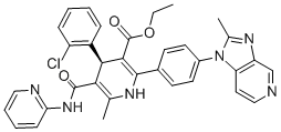 CAS#: 122957-06-6, Ethyl (4R)-4-(2-Chlorophenyl)-6-Methyl-2-[4-(2-Methylimidazo[4,5-c]Pyridin-1-Yl)Phenyl]-5-(Pyridin-2-Ylcarbamoyl)-1,4-Dihydropyridine-3-Carboxylate