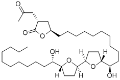 CAS#: 123012-00-0, (3S,5R)-5-[(11R)-11-Hydroxy-11-[(2R,5R)-5-[(2R,5R)-5-[(1S)-1-Hydroxyundecyl]Oxolan-2-Yl]Oxolan-2-Yl]Undecyl]-3-(2-Oxopropyl)Oxolan-2-One