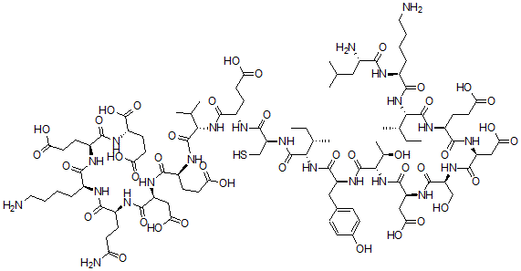 CAS#: 123380-67-6, L-leucyl-L-lysyl-L-isoleucyl-L-alpha-glutamyl-L-alpha-aspartyl-L-seryl-L-alpha-aspartyl-L-threonyl-L-tyrosyl-L-isoleucyl-L-cysteinyl-L-alpha-glutamyl-L-valyl-glutamyl-L-alpha-aspartyl-L-glutaminyl-L-lysyl-alpha-glutamyl-L-Glutamic acid