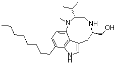 CAS#: 123597-54-6, (2R,5R)-2,3,4,5,6,8-Hexahydro-1-Methyl-2-(1-Methylethyl)-9-Octyl-1H-Pyrrolo[4,3,2-gh]-1,4-Benzodiazonine-5-Methanol