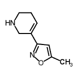 CAS 登录号：123686-29-3， 5-(5-甲基-1,2-恶唑-3-基)-1,2,3,6-四氢吡啶