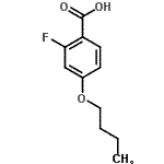 CAS 登录号：123843-54-9， 4-丁氧基-2-氟苯甲酸