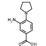 CAS 登录号：123986-58-3， 3-氨基-4-(1-吡咯烷基)苯甲酸