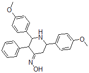 CAS#: 124069-17-6, (NE)-N-[2,6-Bis(4-Methoxyphenyl)-3-Phenylpiperidin-4-Ylidene]Hydroxylamine