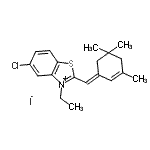 CAS#: 124145-84-2, 5-Chloro-3-Ethyl-2-[(E)-(3,5,5-Trimethyl-2-Cyclohexen-1-Ylidene)Methyl]-1,3-Benzothiazol-3-Ium Iodide